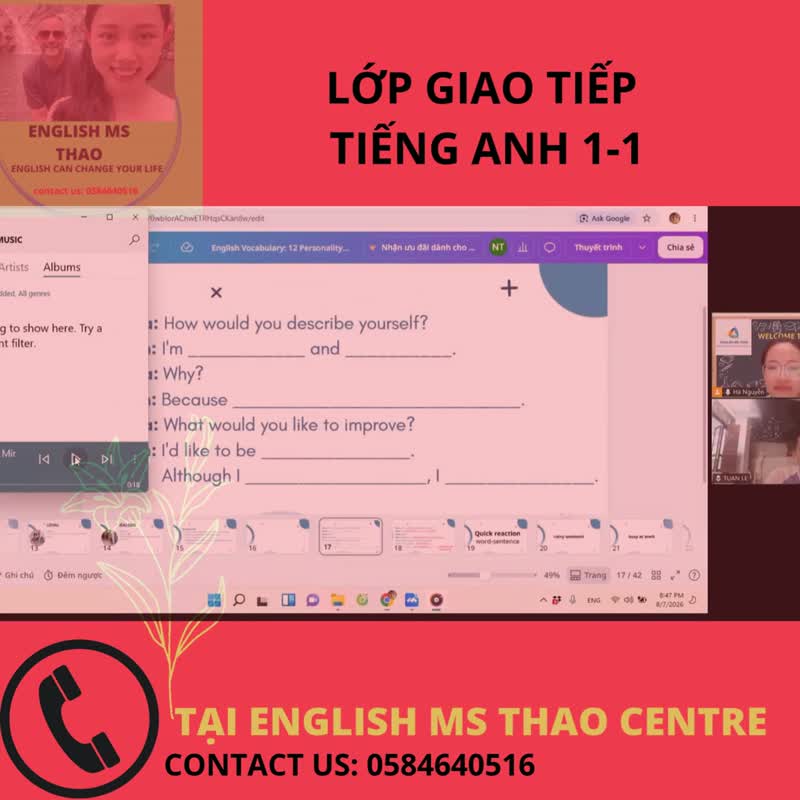 Lớp học 1-1 luyện nói chuyên sâu