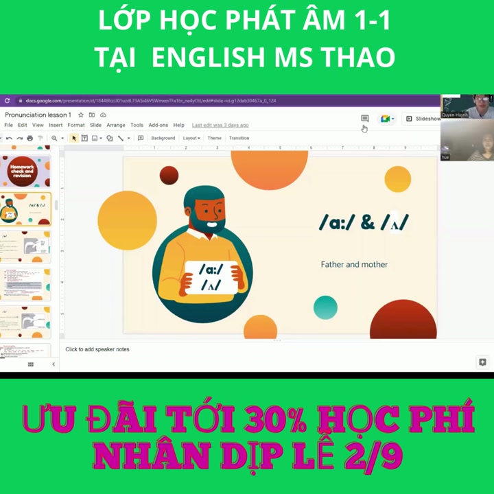 Luyện phát âm cùng giáo viên