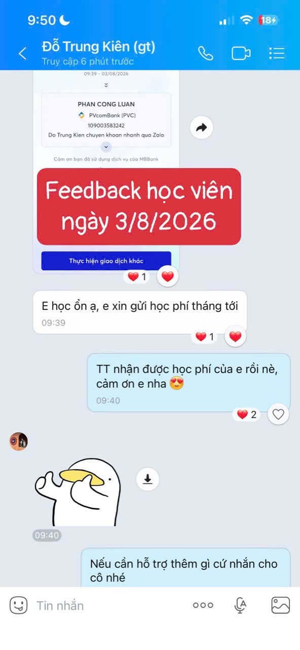 Phản hồi thật của học viên Ms Thao English số 7